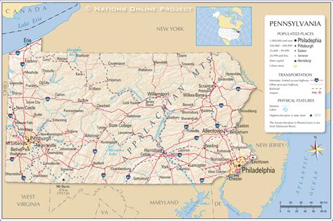 Pennsylvania Map .